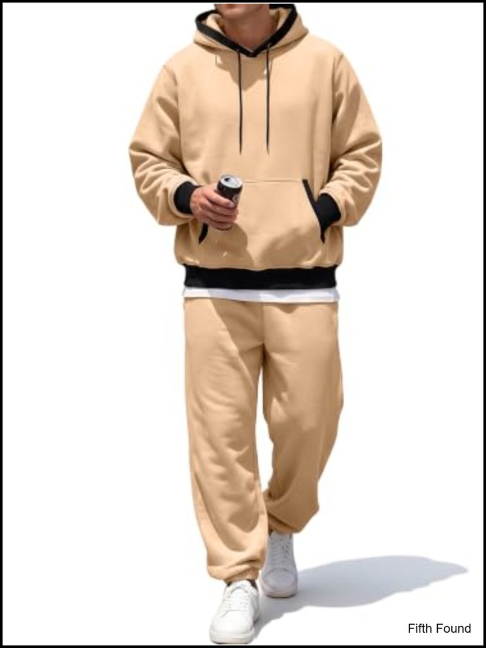 Men's Cotton Fleece Tracksuit Hoodie & Joggers Set